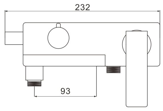картинка Смеситель Rose R1402F для ванны Белый + Хром