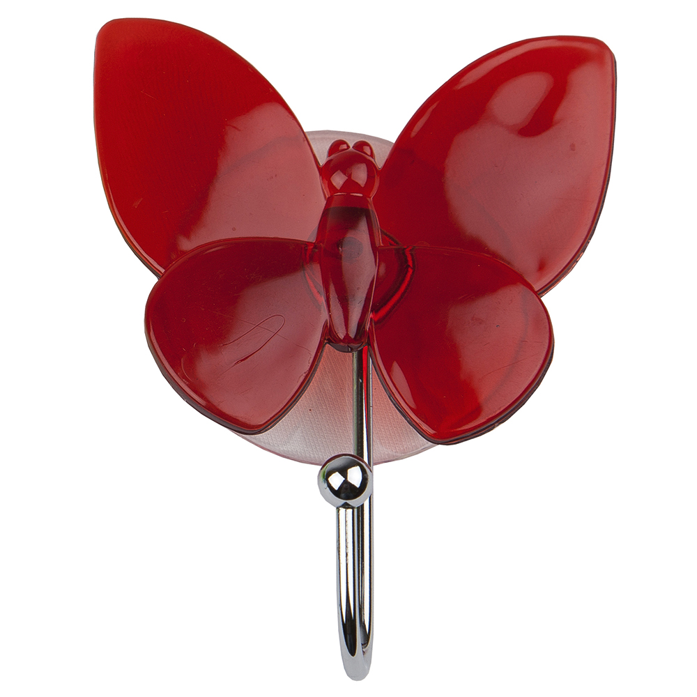 картинка Крючок АкваЛиния 94-003 присоска Бабочка красная